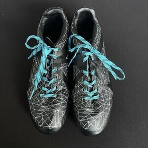 Umbro Velocita Club Soccer Cleats Womens Size 9 Black Teal Logo Lace Up Futbol